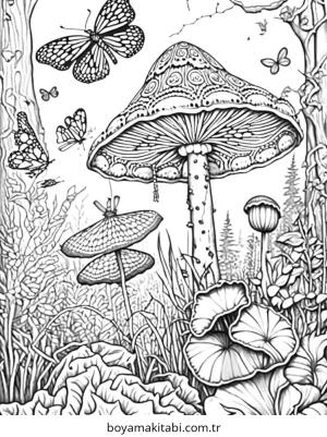 Kelebek boyama sayfası – basit çizim, kolay boyama