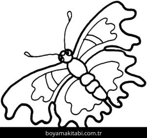 Kelebek boyama sayfası – yaratıcılık, eğlenceli etkinlik