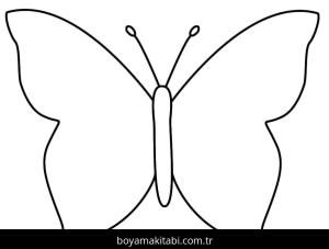 Kelebek boyama sayfası – sevimli karakter, sanatsal çalışma
