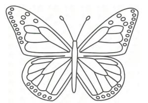 Kelebek boyama sayfası,  coloring page, Büyük Kelebek, 