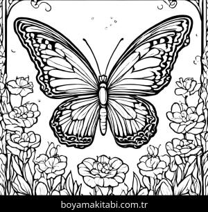 Kelebek boyama sayfası,  coloring page, , 10)