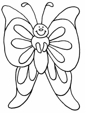 Kelebek boyama sayfası,  coloring page, Mutlu Kelebek Yazdırılabilir, 