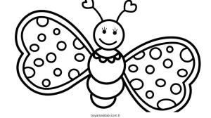 Kelebek boyama sayfası – çocuk aktivitesi, PDF indir