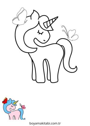 Kelebek boyama sayfası – el becerilerini geliştirir, boyama çalışması