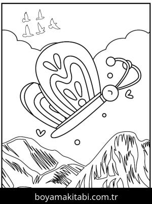 Kelebek boyama sayfası,  coloring page, , 27)