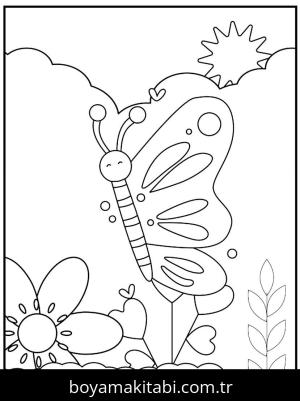 Kelebek boyama sayfası,  coloring page, , 35)