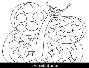 Kelebek boyama sayfası – renkli çizimler, okul öncesi