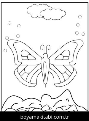 Kelebek boyama sayfası,  coloring page, , 30)