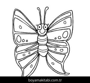 Kelebek boyama sayfası – yaratıcılığı geliştirir, keyifli zaman