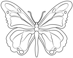 Kelebek boyama sayfası,  coloring page, Iyi Kelebek, 