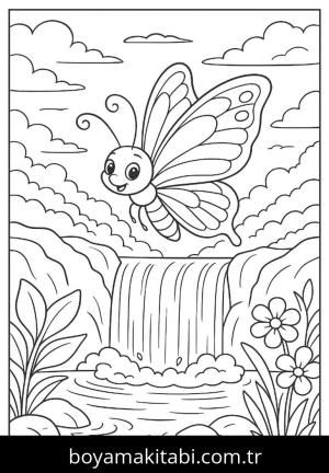 Kelebek boyama sayfası,  coloring page, , 8)