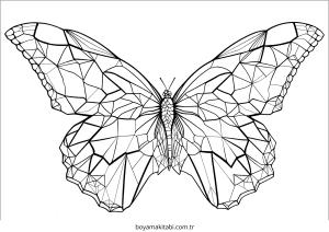 Kelebek boyama sayfası – okul öncesi, evde etkinlik