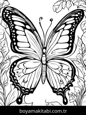 Kelebek boyama sayfası,  coloring page, , 7)