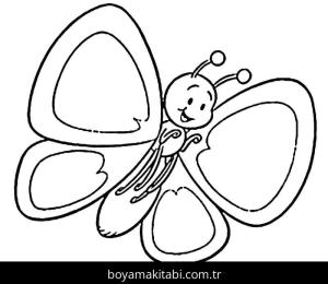 Kelebek boyama sayfası – el becerilerini geliştirir, boyama çalışması