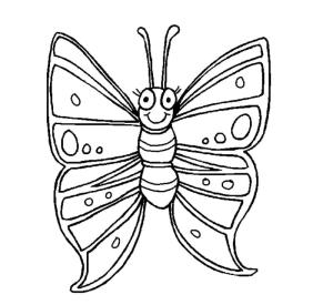 Kelebek boyama sayfası,  coloring page, Sevimli Kelebek Yazdırılabilir Resim, 