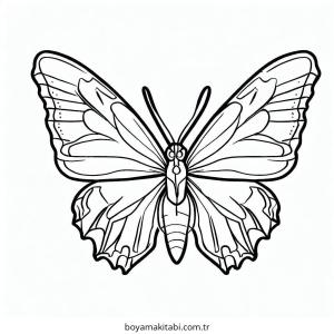 Kelebek boyama sayfası – evde etkinlik, ücretsiz yazdır