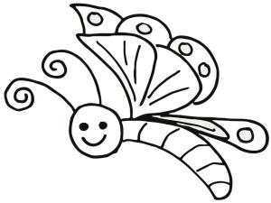 Kelebek boyama sayfası,  coloring page, Yazdırılabilir Sevimli Kelebek, 