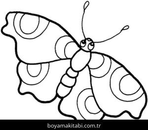 Kelebek boyama sayfası – renkli çizimler, okul öncesi