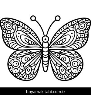Kelebek boyama sayfası,  coloring page, , 5)