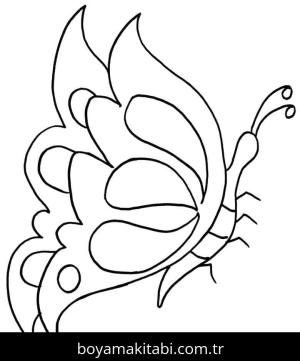 Kelebek boyama sayfası – boyama çalışması, yaratıcılığı geliştirir