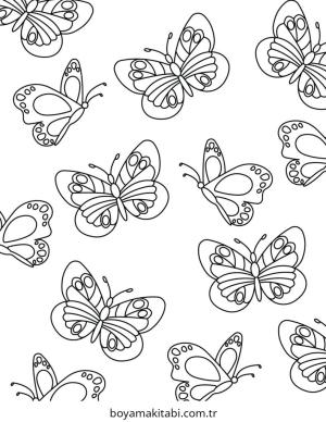 Kelebek boyama sayfası – ücretsiz yazdır, boyama etkinliği