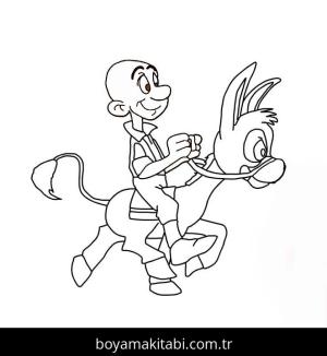 Keloğlan Masalları boyama sayfası – çocuklar için, çizgi film temalı