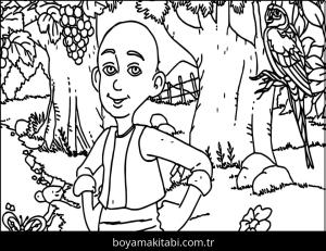Keloğlan Masalları boyama sayfası – okul öncesi, evde etkinlik