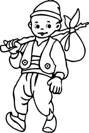 Keloğlan Masalları boyama sayfası,  coloring page, Keloğlan Masalları yürümek, 