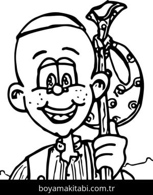 Keloğlan Masalları boyama sayfası – çocuk aktivitesi, PDF indir