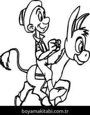 Keloğlan Masalları boyama sayfası – kolay boyama, eğitici aktivite