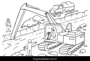 Kepçe boyama sayfası – kolay boyama, eğitici aktivite