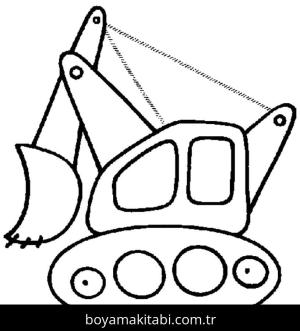 Kepçe boyama sayfası – renkli çizimler, okul öncesi