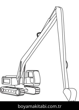 Kepçe boyama sayfası – sevimli karakter, sanatsal çalışma