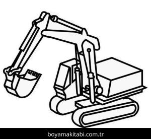 Kepçe boyama sayfası – çocuklar için, çizgi film temalı