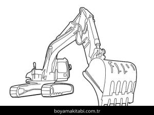 Kepçe boyama sayfası – basit çizim, kolay boyama