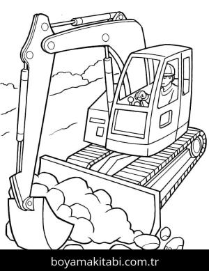 Kepçe boyama sayfası – sevimli karakter, sanatsal çalışma