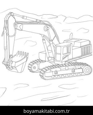 Kepçe boyama sayfası – boyama etkinliği, çocuk aktivitesi