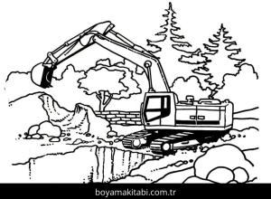 Kepçe boyama sayfası – kolay boyama, eğitici aktivite