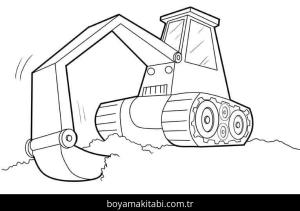 Kepçe boyama sayfası – evde etkinlik, ücretsiz yazdır