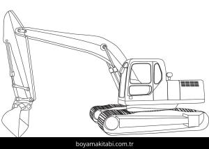 Kepçe boyama sayfası – basit çizim, kolay boyama