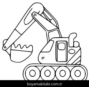 Kepçe boyama sayfası – basit çizim, kolay boyama