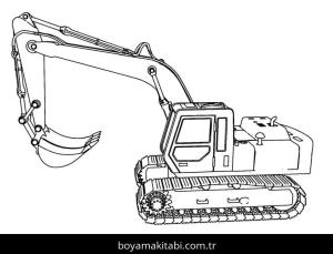 Kepçe boyama sayfası – renkli çizimler, okul öncesi