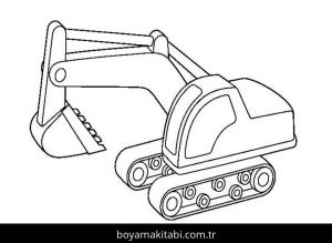 Kepçe boyama sayfası – sevimli karakter, sanatsal çalışma