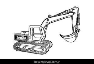 Kepçe boyama sayfası – boyama etkinliği, çocuk aktivitesi