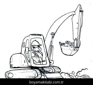 Kepçe boyama sayfası – okul öncesi, evde etkinlik