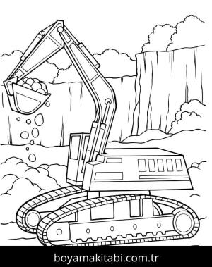 Kepçe boyama sayfası – renkli çizimler, okul öncesi