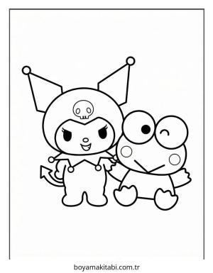 Keroppi boyama sayfası – yaratıcılık, eğlenceli etkinlik