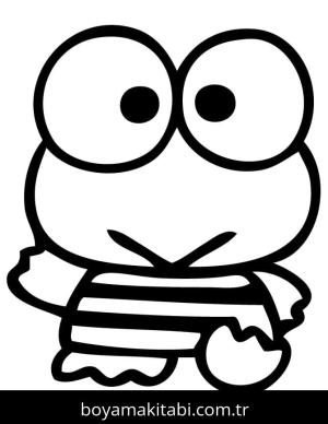 Keroppi boyama sayfası – yaratıcılığı geliştirir, keyifli zaman