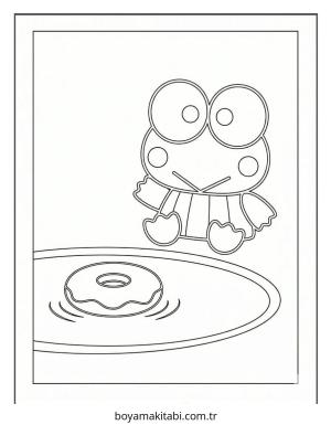 Keroppi boyama sayfası – ücretsiz yazdır, boyama etkinliği