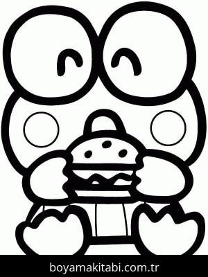 Keroppi boyama sayfası – evde etkinlik, ücretsiz yazdır